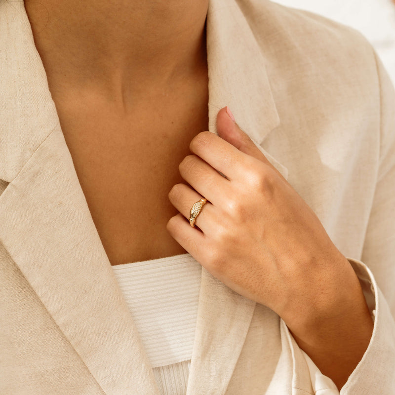 9ct Yellow Gold Friendship Ring-Ring-Walker & Hall