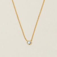 18ct Yellow Gold .18ct Diamond Natalia Pendant - Necklace - Walker & Hall