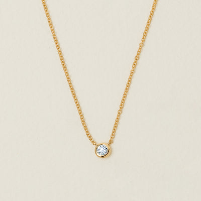 18ct Yellow Gold .18ct Diamond Natalia Pendant - Necklace - Walker & Hall