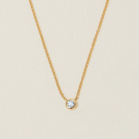 18ct Yellow Gold .18ct Diamond Natalia Pendant - Necklace - Walker & Hall