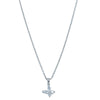 18ct White Gold Diamond Butterfly Pendant-Necklace-Walker & Hall