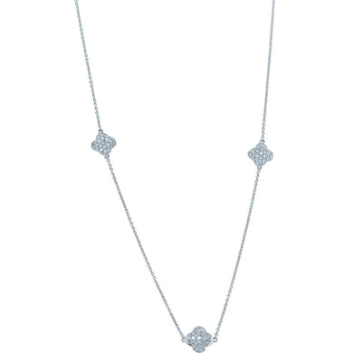 18ct White Gold Diamond Necklace-Necklace-Walker & Hall