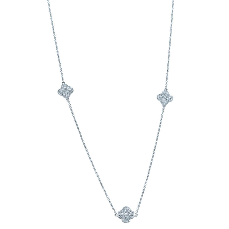18ct White Gold Diamond Necklace-Necklace-Walker & Hall