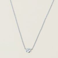18ct White Gold .21ct Diamond Natalia Pendant - Necklace - Walker & Hall