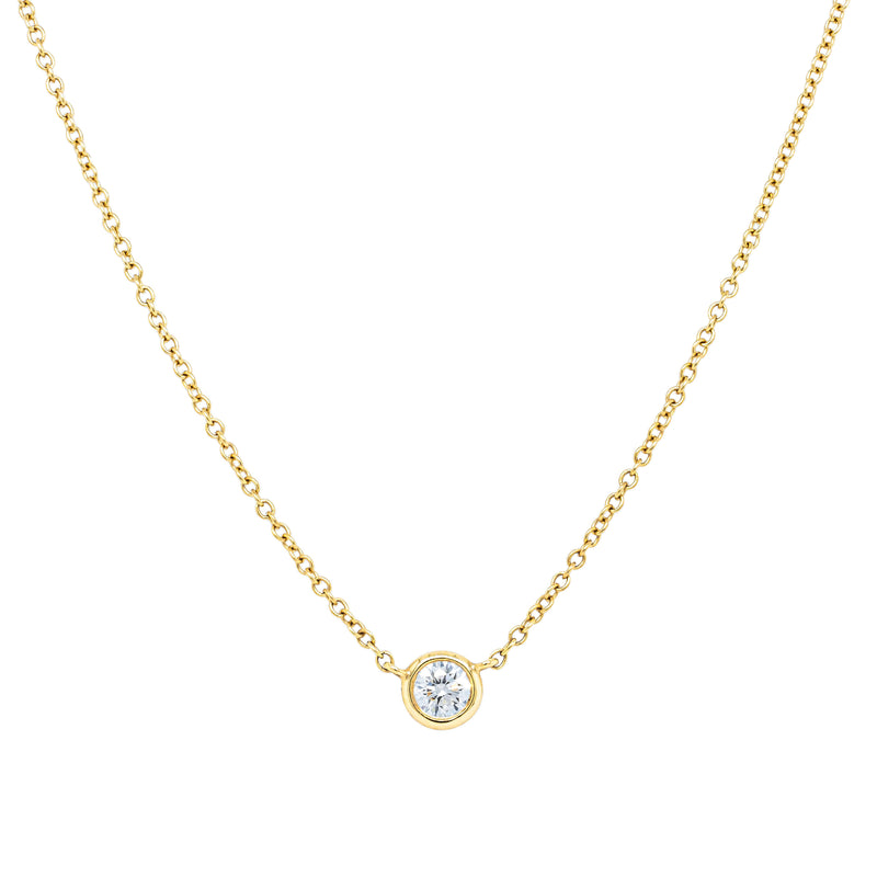 18ct Yellow Gold .21ct Diamond Natalia Pendant-Necklace-Walker & Hall