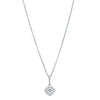 18ct White Gold .50ct Diamond Cluster Necklace-Necklace-Walker & Hall