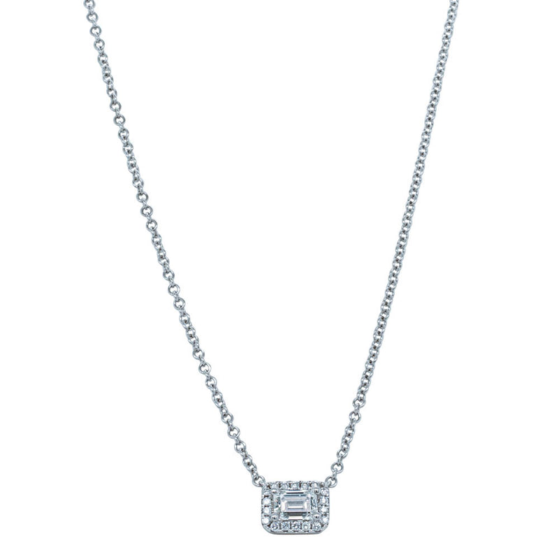 18ct White Gold .50ct Diamond Necklace-Necklace-Walker & Hall
