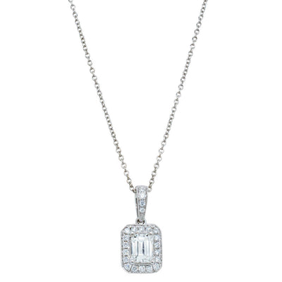 18ct White Gold .97ct Diamond Necklace-Necklace-Walker & Hall