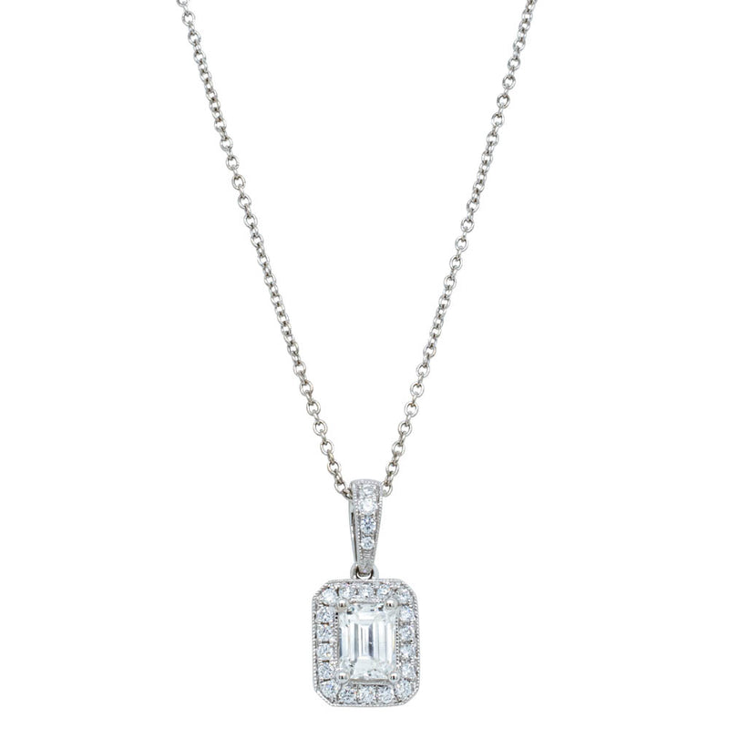 18ct White Gold .97ct Diamond Necklace-Necklace-Walker & Hall