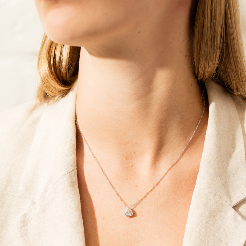 18ct White Gold Diamond Isla Necklace-Necklace-Walker & Hall