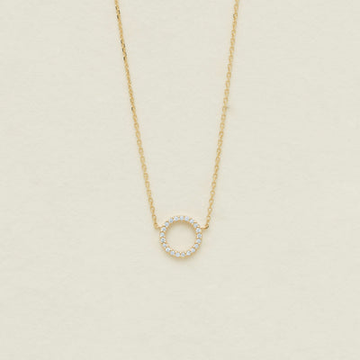 9ct Yellow Gold Diamond Forevermore Petite Pendant - Necklace - Walker & Hall
