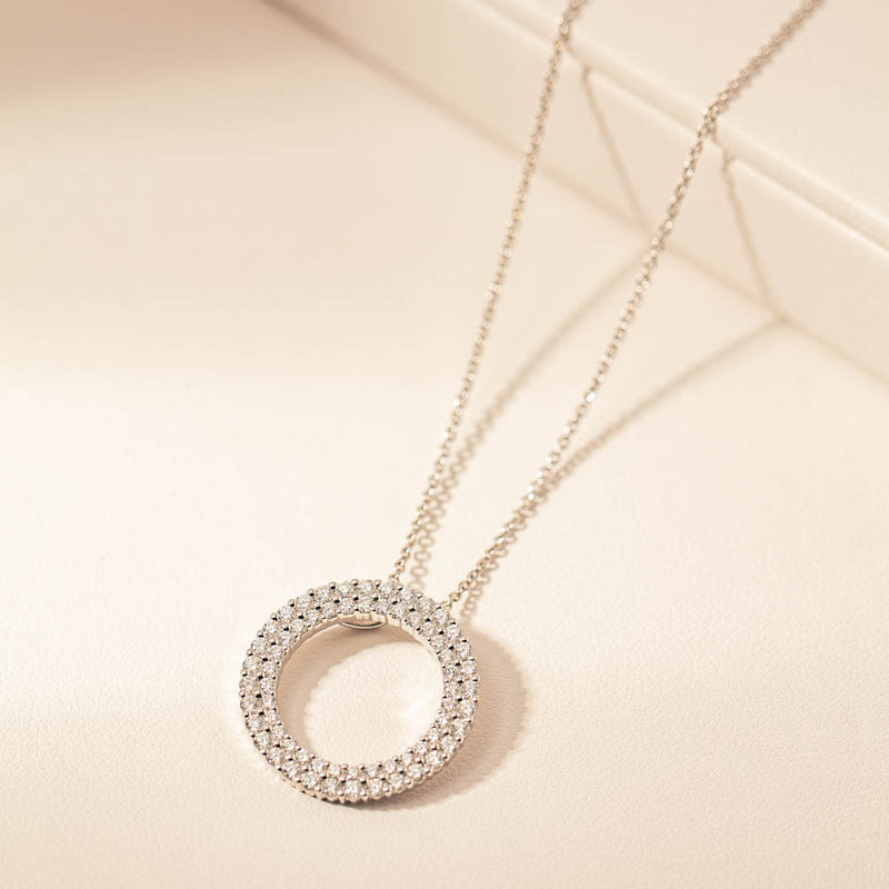 18ct White Gold 1.10ct Diamond Apollo Necklace-Necklace-Walker & Hall