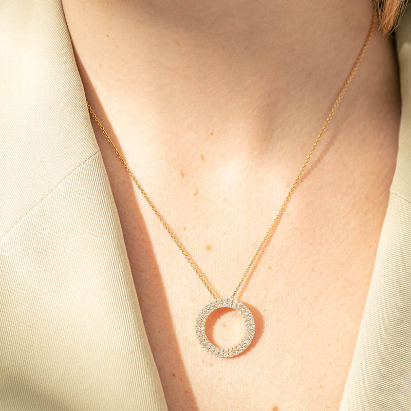 18ct Yellow Gold 1.10ct Diamond Apollo Necklace-Necklace-Walker & Hall