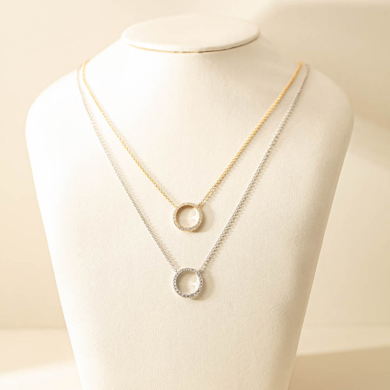 18ct White Gold 1.10ct Diamond Apollo Necklace-Necklace-Walker & Hall