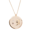 Vintage 14ct Yellow Gold .42ct Diamond Egyptian Pendant-Necklace-Walker & Hall