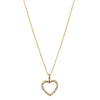 18ct Yellow Gold Diamond Heart Pendant-Necklace-Walker & Hall
