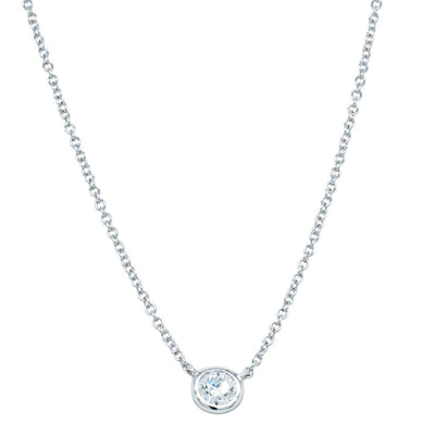 18ct White Gold .30ct Diamond Natalia Pendant-Necklace-Walker & Hall