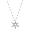 18ct White Gold Diamond Star Pendant-Necklace-Walker & Hall
