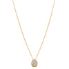 9ct Yellow Gold Diamond Pear Saturn Pendant-Necklace-Walker & Hall