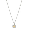 18ct White Gold .16ct Yellow Diamond Pendant-Necklace-Walker & Hall