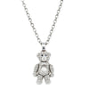 Deja Vu 18ct White Gold Diamond Teddy Bear Pendant-Necklace-Walker & Hall