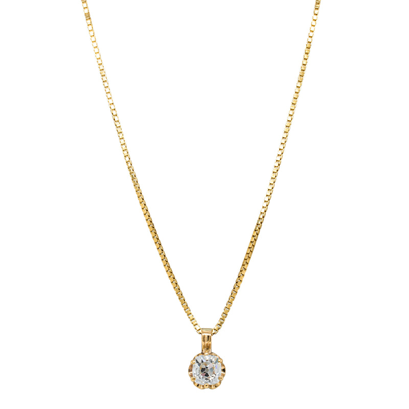 Deja Vu 14ct Yellow Gold .75ct Diamond Pendant-Necklace-Walker & Hall