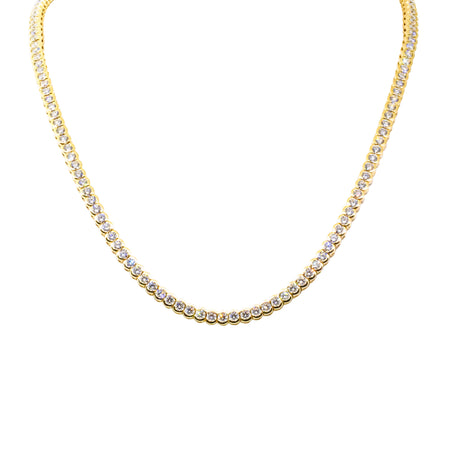 18ct Yellow Gold Diamond Embrace Necklace-Necklace-Walker & Hall