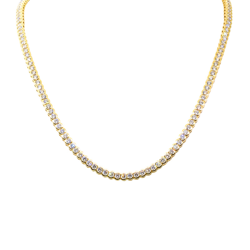 18ct Yellow Gold Diamond Embrace Necklace-Necklace-Walker & Hall