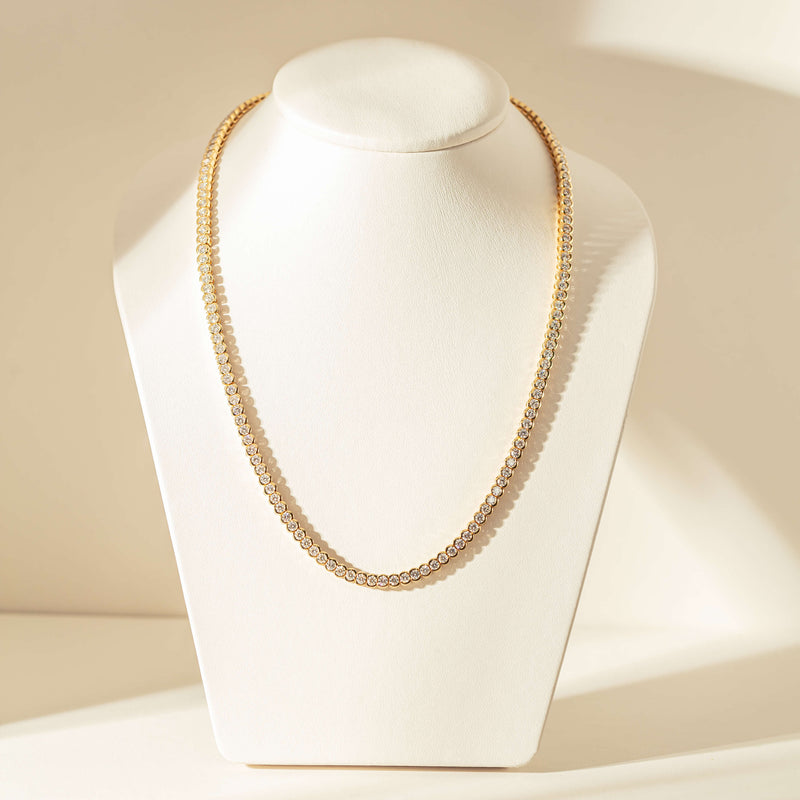 18ct Yellow Gold Diamond Embrace Necklace-Necklace-Walker & Hall