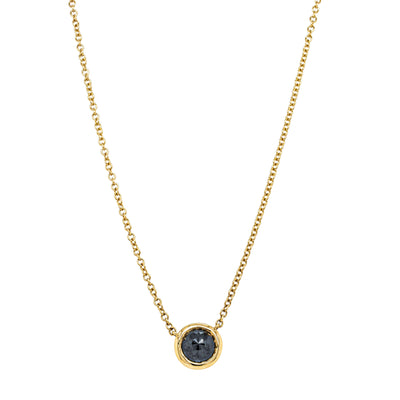 18ct Yellow Gold .66ct Black Diamond Natalia Pendant-Necklace-Walker & Hall