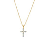 18ct Yellow Gold .45ct Diamond Cross Pendant-Necklace-Walker & Hall