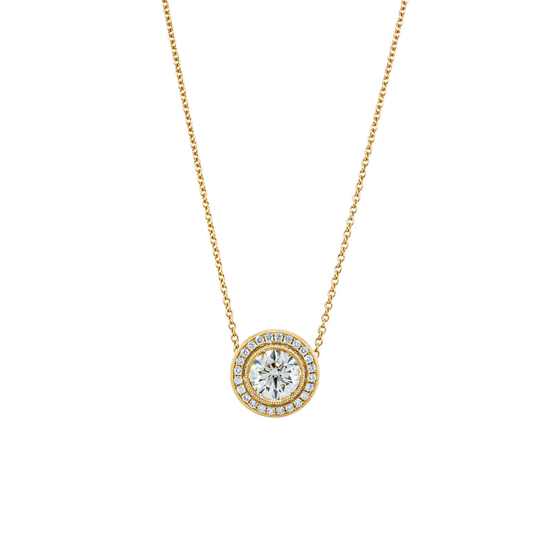 18ct Yellow Gold 1.50ct Diamond Isla Pendant-Necklace-Walker & Hall