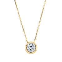 18ct Yellow Gold 1.50ct Reclaimed Diamond Pendant-Necklace-Walker & Hall