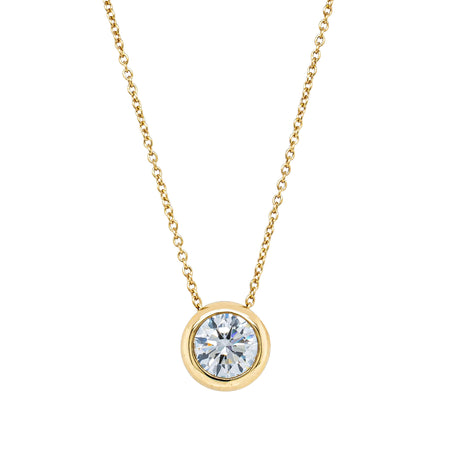 18ct Yellow Gold 1.50ct Reclaimed Diamond Pendant-Necklace-Walker & Hall
