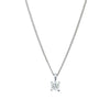 Deja Vu 18ct White Gold .45ct Princess Cut Diamond Pendant-Necklace-Walker & Hall