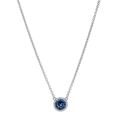 18ct White Gold 1.03ct Sapphire Natalia Pendant-Necklace-Walker & Hall