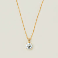 18ct Yellow Gold 1.23ct Reclaimed Diamond Blossom Pendant - Necklace - Walker & Hall