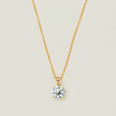 18ct Yellow Gold 1.23ct Reclaimed Diamond Blossom Pendant - Necklace - Walker & Hall