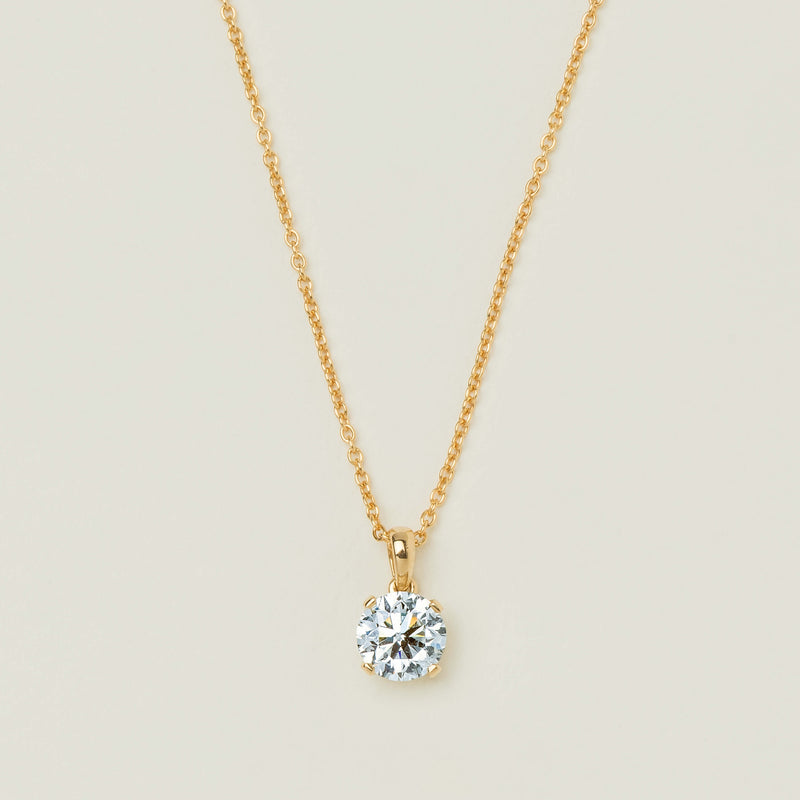 18ct Yellow Gold 1.23ct Reclaimed Diamond Blossom Pendant - Necklace - Walker & Hall