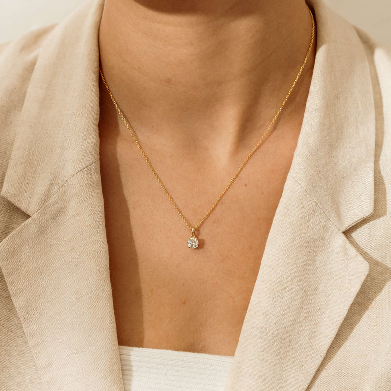 18ct Yellow Gold 1.23ct Reclaimed Diamond Blossom Pendant - Necklace - Walker & Hall