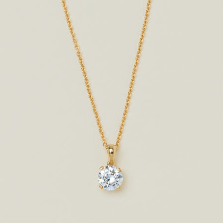 18ct Yellow Gold 1.09ct Reclaimed Diamond Blossom Pendant - Necklace - Walker & Hall