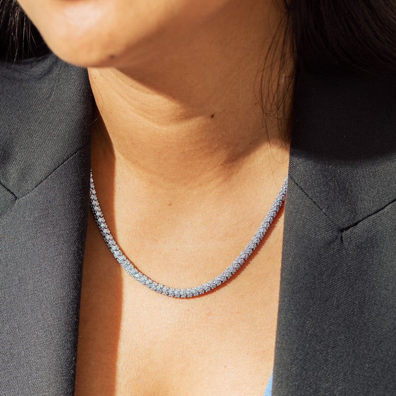 18ct White Gold 11.94ct Diamond Marilyn Necklace - Necklace - Walker & Hall