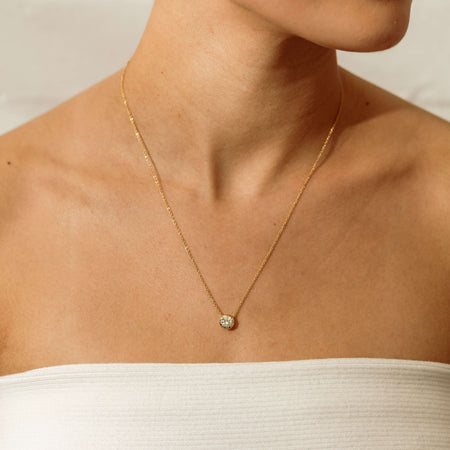 18ct Yellow Gold 1.00ct Diamond Dawn Pendant - Necklace - Walker & Hall