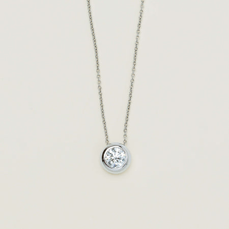 18ct White Gold 1.00ct Diamond Natalia Pendant - Necklace - Walker & Hall