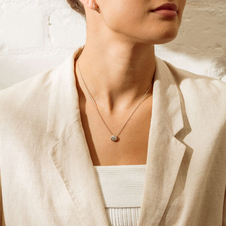 18ct White Gold 1.00ct Diamond Natalia Pendant - Necklace - Walker & Hall