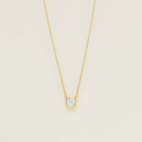 18ct Yellow Gold .55ct Diamond Natalia Pendant - Necklace - Walker & Hall