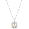 18ct White Gold 1.38ct Morganite & Diamond Necklace-Necklace-Walker & Hall
