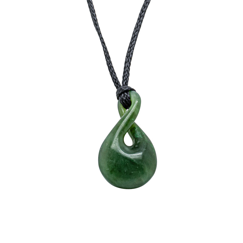 NZ Greenstone Twist Pendant-Necklace-Walker & Hall