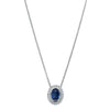 18ct White Gold Sapphire & Diamond Isla Pendant-Necklace-Walker & Hall