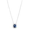 18ct White Gold 2.07ct Sapphire & Diamond Isla Pendant-Necklace-Walker & Hall